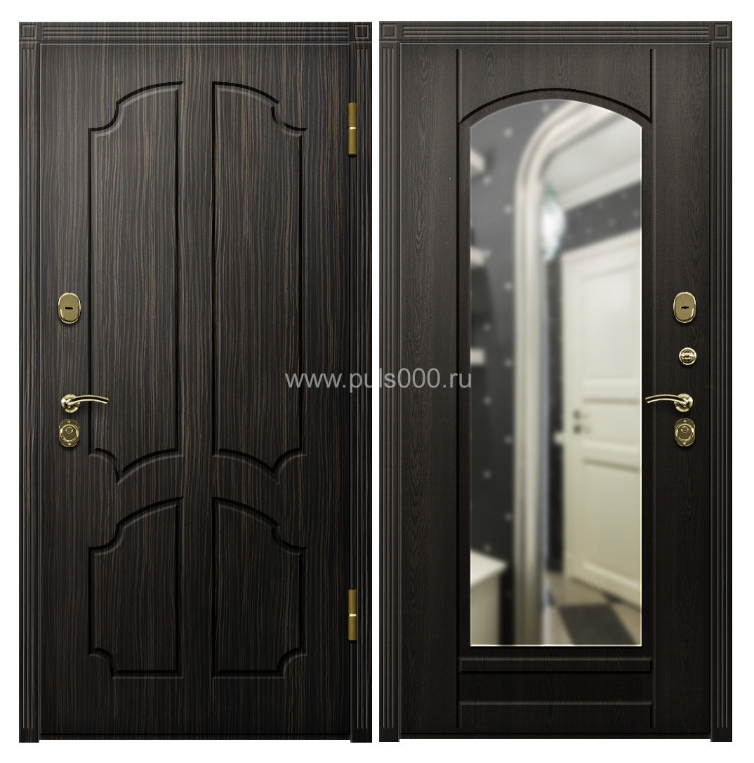 Дверь в квартиру металлическая МДФ с зеркалом венге MDF-304, цена 21 450 руб. Дверь в квартиру металлическая МДФ с зеркалом венге MDF-304, цена 21 450 руб.